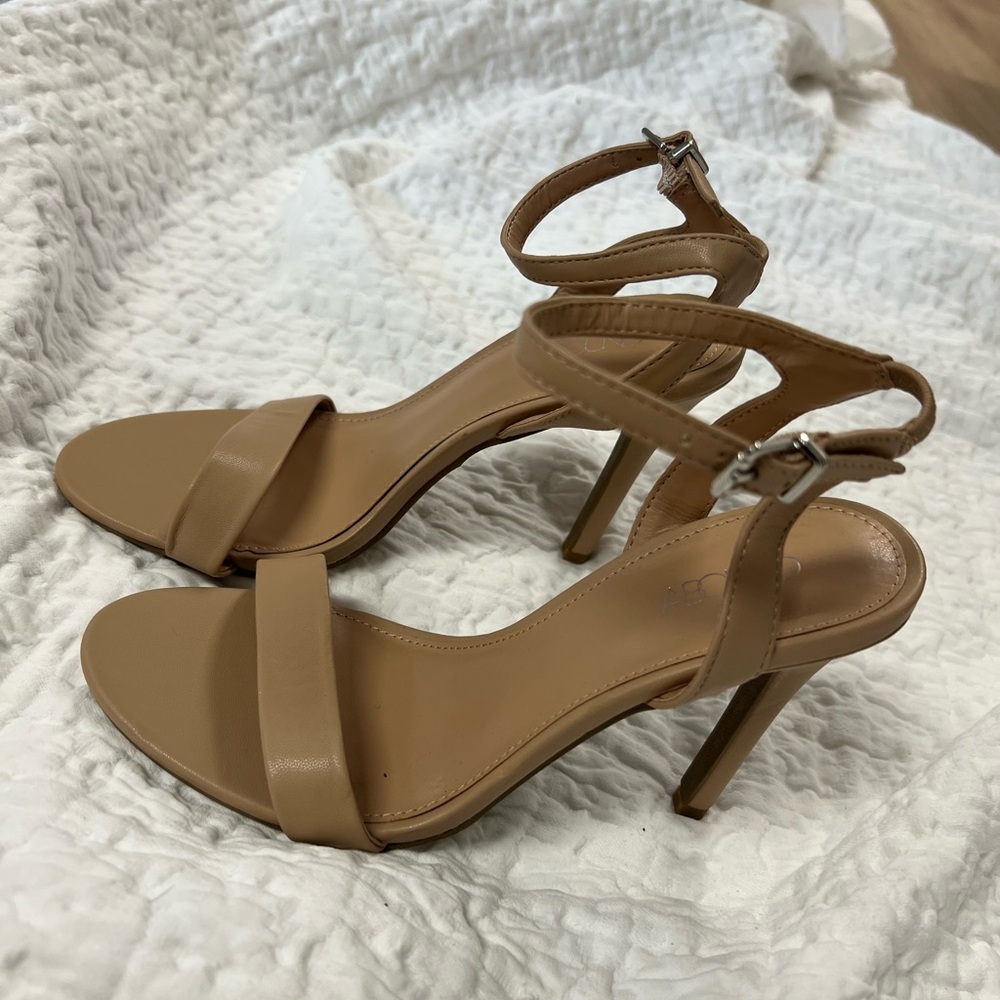 Abound Tan Stiletto Heels with Strappy Design